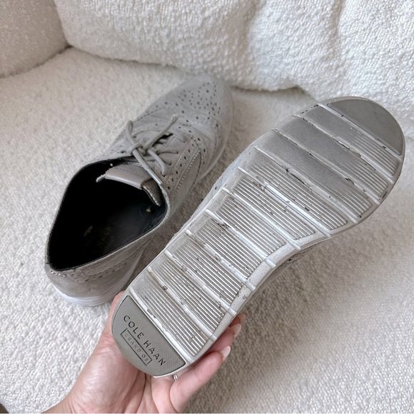 Cole Haan Grand Tour Grey Leather Suede Oxford 6 - Picture 11 of 11